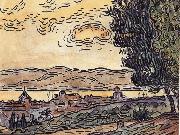 Paul Signac Study of city sunset oil painting reproduction